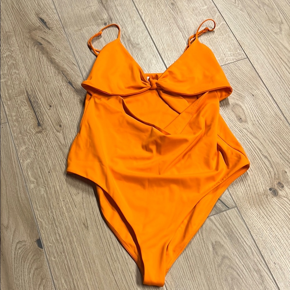 Aritzia Bright Orange One-Piece Swimsuit